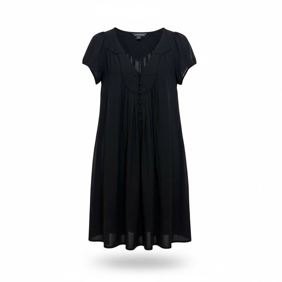 French Connection Black Sheer Casual Dress - Picture 1 of 6